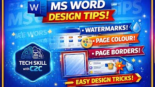 MS Word Design Tab Full Explanation | Themes, Watermark, Page Color &amp; Page Borders#msword #designtab