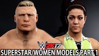 WWE 2K17: All WWE Superstar Models in Superstar Studio (Managers/Alternate Versions/Attires) Part 1!