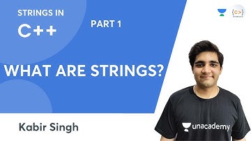 KickStart C++ | Strings in C++ | Part 1  | Lec 1 | Kabir Singh Codes