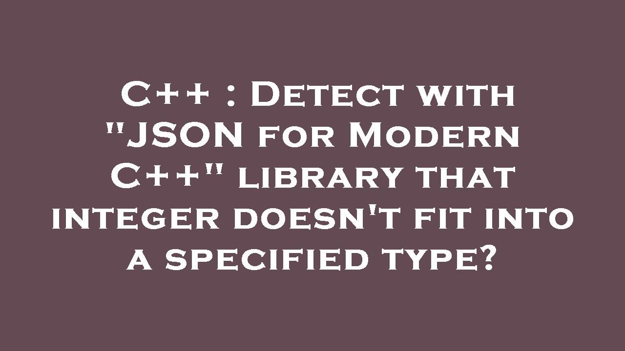 C++ : Detect with