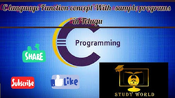 C language Function concept with Example programs in Telugu