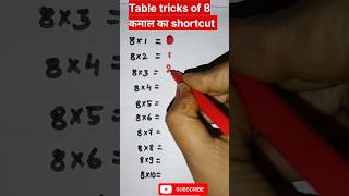 New table tricks of 8#table tricks #mathstricks #maths #shorts #shortsvideo #shortfeed #easylearning