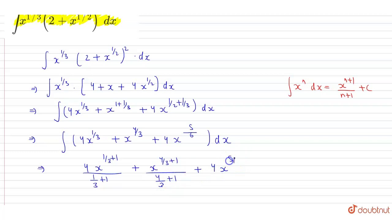 Evaluate int X 1 3 2 x 1 2 2 dx YouTube evaluate-int-x-1-3-2-x-1-2-2-dx-youtube