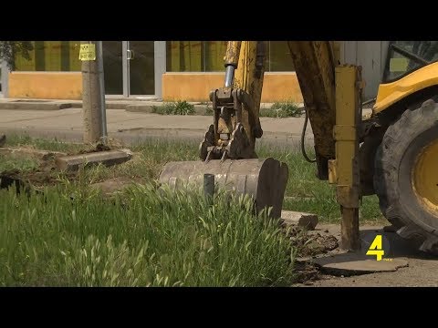 ლომოურის ქუჩაზე ტროტუარების მოწყობა მიმდინარეობს 11- 05-2019