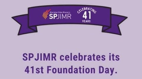 41 Years of SPJIMR! Celebrating our past as we reach out to the future.