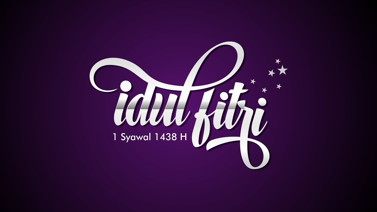 Create custom Text Style Idul Fitri - Custom logo design 