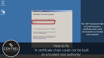 .NET Framework has not been installed because a certificate chain could not be built to a trusted...