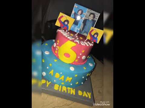 تورتة آدم عمر شاور والطريقة في صندوق الوصف  مع انه زعلان من عشان كان مستني كل سنه وانت طيب