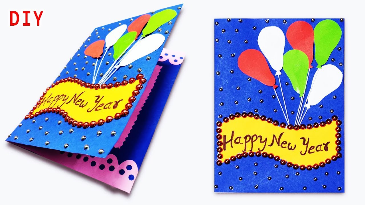 Beautiful Handmade New Year Card Idea DIY Greeting Card For New Year