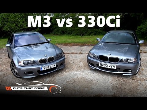 BMW E46 M3 vs E46 330Ci, comparison review with stock exhausts, Part 1 of 2 | The GTD Garage