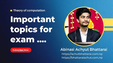 Lesson wise important question for Theory of computation for bsc csit bca bit|| By Achyut Bhattarai