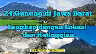 PENDAKI WAJIB TAU !! 24 GUNUNG DI JAWA BARAT, LENGKAP DENGAN LOKASI DAN KETINGGIAN.