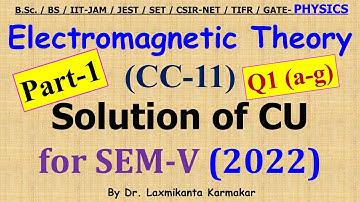 2022-CU-SEM-V=CC 11_Electromagnetic Theory_Part 1(Q1 q-g)  Previous Year BSc Physics (H) byLK