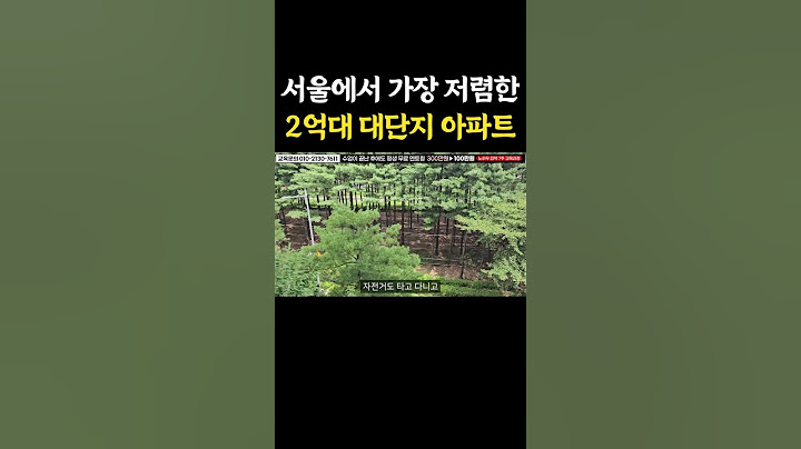 빌라 살 돈으로 이 아파트 사라