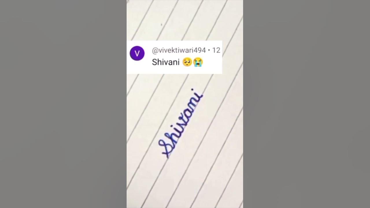 shivani-name-writing-in-cursive-youtubeshorts-trending-viral-youtube