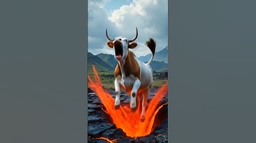 Cow Trapped in Lava 🔥 | Unbelievable Rescue Mission!" #cow #rescue #viral #shorts #ai #aishorts