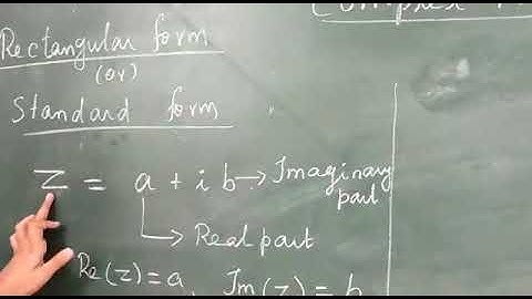 Complex numbers (Rectangular form)