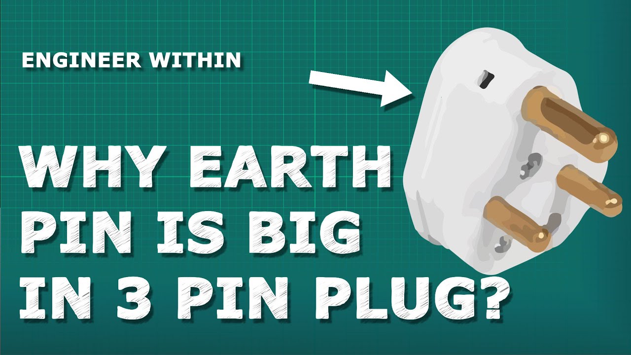 why EARTH pin is thicker and longer in three pin plug? YouTube