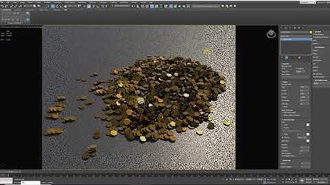 How To Make Coin Pile Under 4 Minutes- 3ds max and MassFX