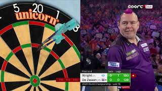 86) Peter Wright vs  Jeffrey de Zwaan 2020 PDC World Darts Championship 2019.12.28 Round 4