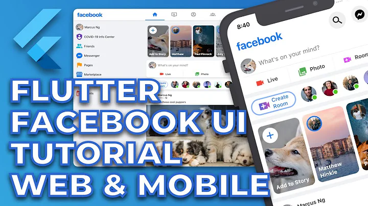 Flutter Facebook Clone Responsive UI Tutorial | Web and Mobile