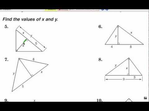 Viewer Challenge: Geometric Means & Right Triangles 1 - YouTube