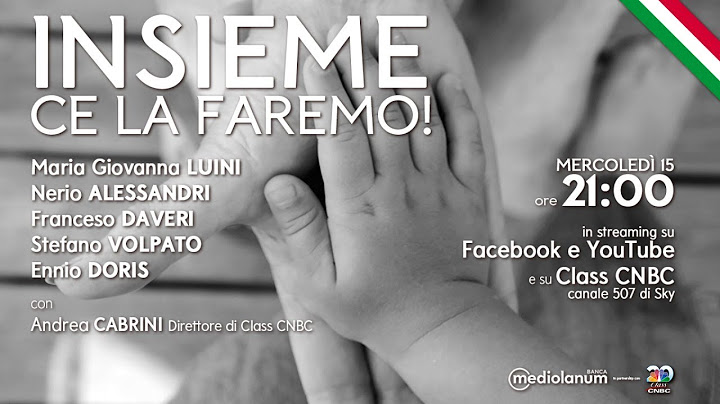 INSIEME CE LA FAREMO!