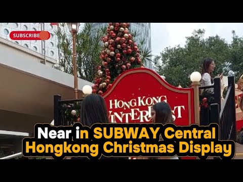NEAR IN SUBWAY CENTRAL HONGKONG CHRISTMAS DISPLAY AMAZING #TRENDING