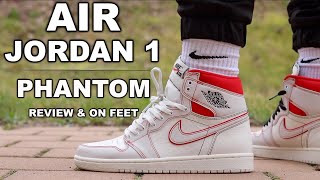 jordan 1 phantom gym red on feet