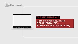 How to Find Someone Detained by ICE – Step-by-Step Guide (2025)