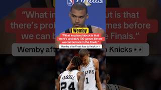Wemby on going to be be back to the Finals #wemby #spurs #nyknicks #nbafinals #nbatalk #fyp