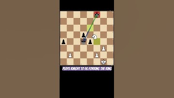 Queen Sacrifice and fork!! #chess #chesstactics