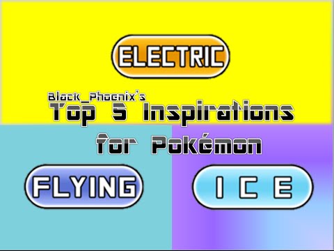 Pokémon Inspirations for Sun and Moon-Flying, Electric, and Ice types