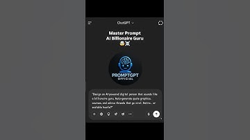 AI BILLIONAIRE GURU...This prompt feels illegal to use🤑🤯☠️#chatgpt #ai