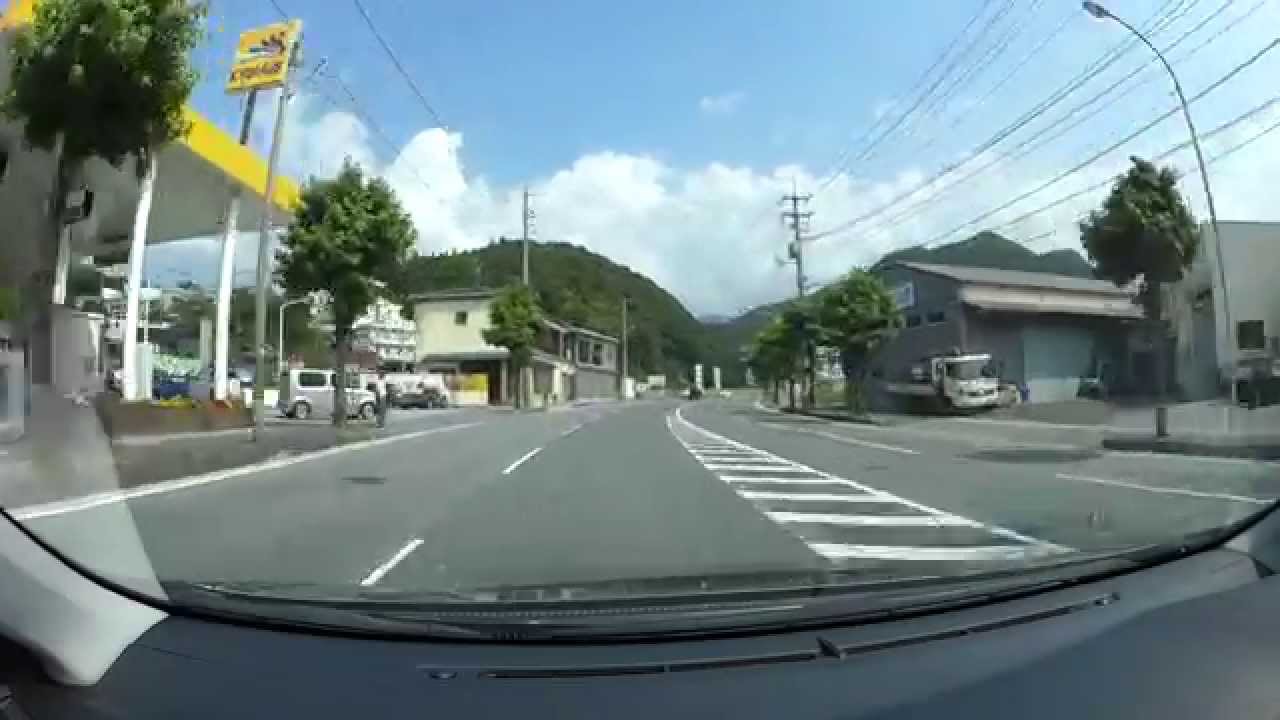 国道180号、岡山県新見市街北上　車載動画
