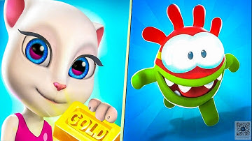 Talking Tom Gold Run VS Om Nom: Run Android Gameply