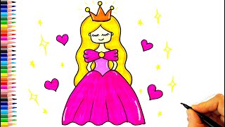 Güzel Prenses Nasıl Çizilir? 👸 Prenses Çizimi - Kolay Prenses Çizimi - How To Draw a Princess