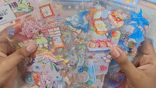 Kawaii sticker decorating❤️beautiful sticker decorating blog😍❤️ asmr journal sticker decorating🥰