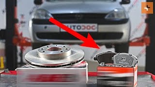 How to change front brake discs and front brake pads on OPEL CORSA C TUTORIAL | AUTODOC