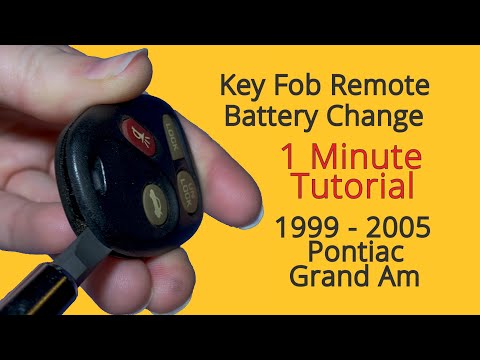 How To Replace A 1999 – 2005 Pontiac Grand Am Key Fob Remote Battery (Words on Buttons)