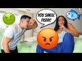 SMELLING LIKE FISH TO SEE MY BOYFRIEND’S REACTION!!