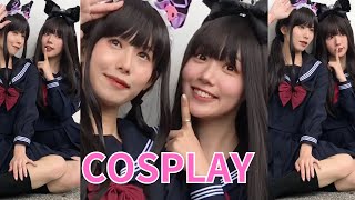 【COSPLAY】🌸 Two School Uniform Anime Cosplayers：Which One Do You Like Best？Kawaii Cosplayer #cosplay screenshot 1