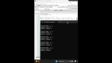 Guess the secret word game in C++.