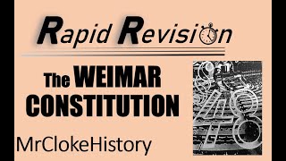 GCSE History Rapid Revision: The Weimar Constitution