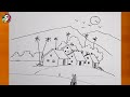 Easy scenery drawing/how to draw scenery/step by step scenery drawing
