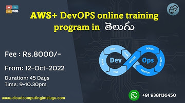 DevOps+AWS New batch will be started on October 12th | DevOps+AWS Real time training|+91 9381136450