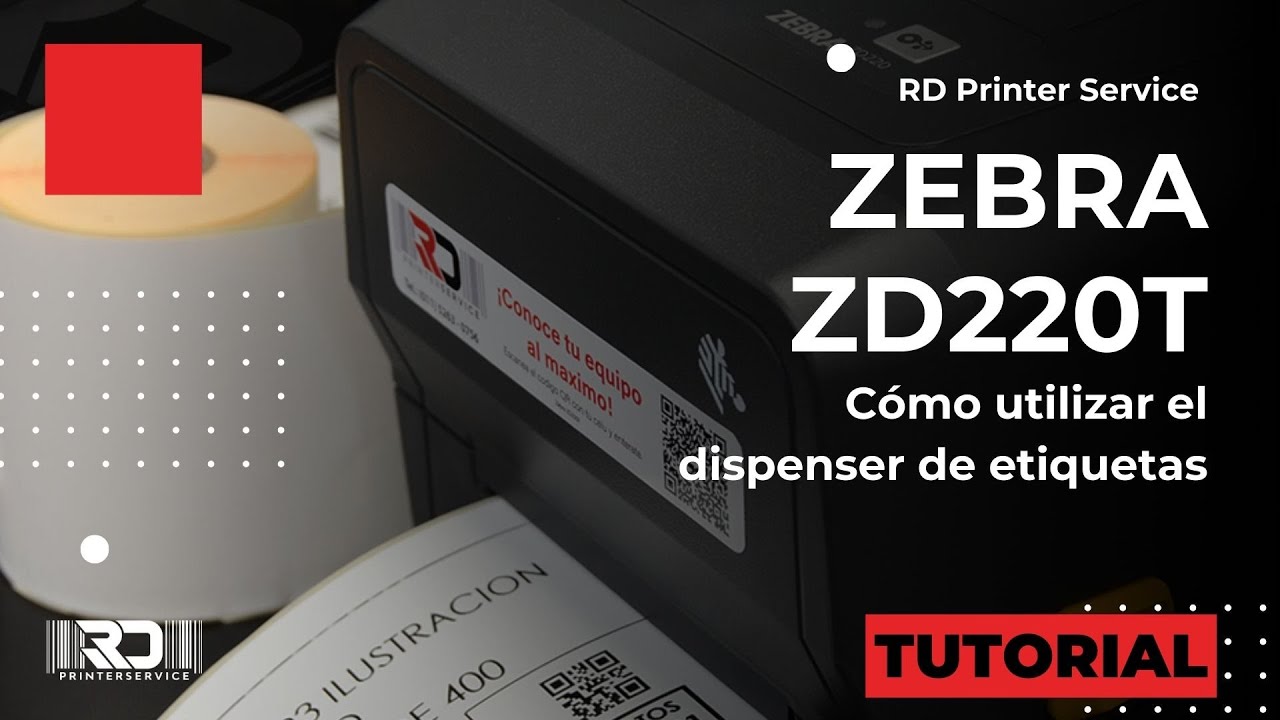 Como utilizar dispenser de etiquetas en impresora Zebra ZD220t | RD Printer  - YouTube