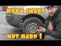 removing wheel nuts made easy FORD TRANSIT. UNTWISTING UR NUTS !