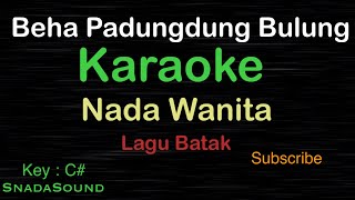 BEHA PADUNGDUNG-BULUNG-Lagu Batak|KARAOKE NADA WANITA -Female-Cewek-Perempuan@ucokku