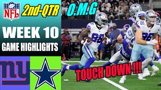 Dallas Cowboys vs New York Giants FULL GAME 2nd QTR WEEK 10 (11\/12\/23) | NFL Highlights 2023